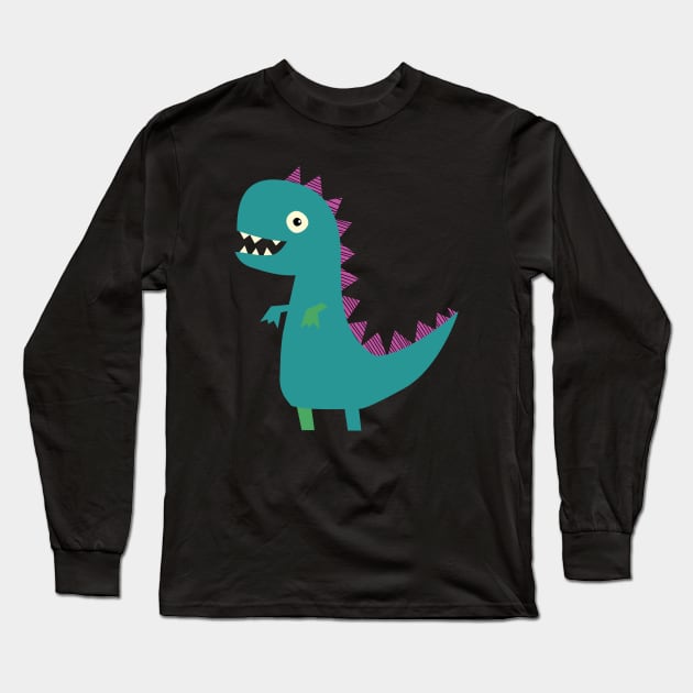 Cute T-Rex Long Sleeve T-Shirt by Cecca